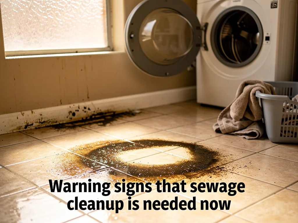 Warning signs that sewage cleanup is needed now